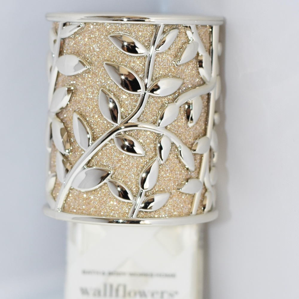 NEW Bath & Body Works Wallflower Plug Golden Shimmer Glitter Floral Vines